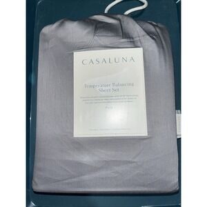 Casaluna 300 Thread Count Temperature Balancing Sheet Set Full, Dark Gray